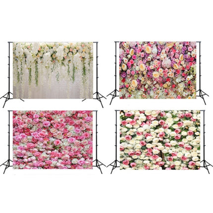 2.1m x 1.5m Flower Wall Simulation Rose Wedding Party Arrangement 3D Photography Background Cloth(H4)-garmade.com