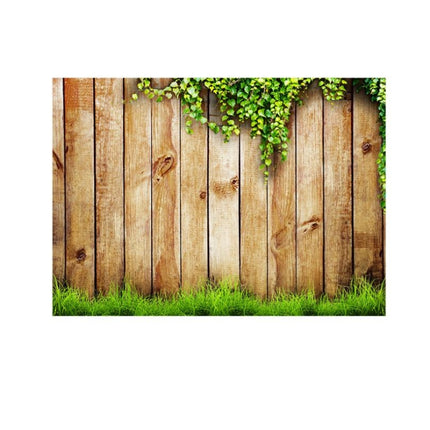 2.1m x 1.5m Flower Vine Vintage Wooden Board for Children Photographing Photography Background Cloth-garmade.com