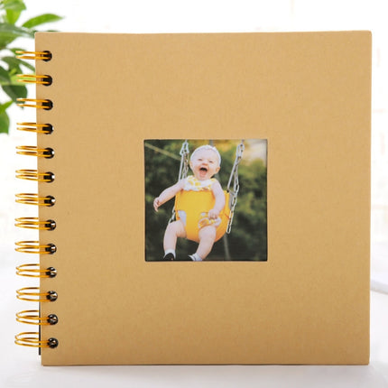 6 inch Baby Growth Album Kindergarten Graduation Album Children Paper Album(Yellow)-garmade.com