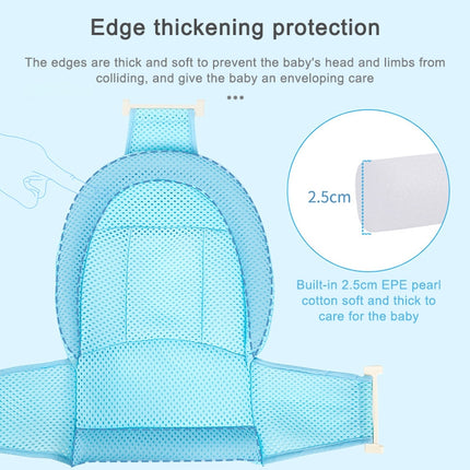 Newborn Bathing Bath Net Non-slip Breathable Bath Mat Sitting and Lying Universal(Blue)-garmade.com