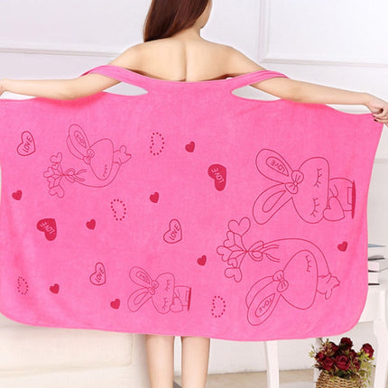 Bath Towels Fashion Lady Wearable Fast Drying Magic Bath Towel Beach Spa Bathrobes Bath Skirt(pink)-garmade.com