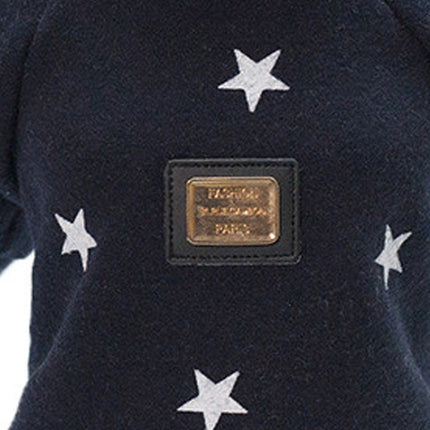 Pet Fall and Winter Five-pointed Star Pattern Sweater Pet Warm Clothes, Size:S(Blue)-garmade.com
