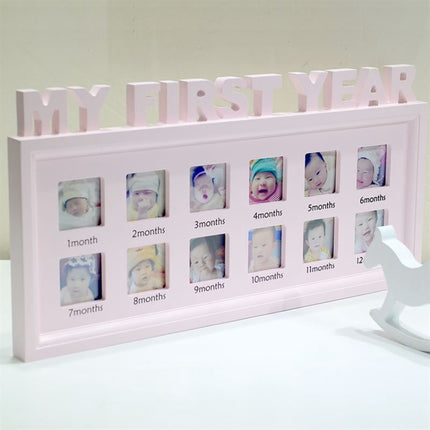 Creative DIY Home Room Decoration Baby Memorial Growing Photo Frame Display(White)-garmade.com