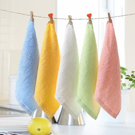 2 PCS Wood Fiber Small Square Dish Towel(Yellow)-garmade.com