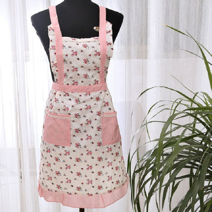 Kitchen Cooking Oil-resistant Brushed Apron Smock(Simple Pink)-garmade.com