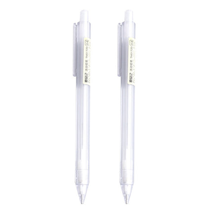 2 PCS Activity Pencil Frosted Transparent Hexagon Pen Student Pencil, Refill:0.5mm, Lead Hardness:2B-garmade.com