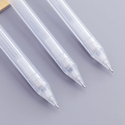 2 PCS Activity Pencil Frosted Transparent Hexagon Pen Student Pencil, Refill:0.5mm, Lead Hardness:2B-garmade.com