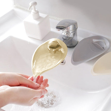 Faucet Extender Solid Color Sink Handle Extension Toddler For Bathroom Children Hand Wash(Beige)-garmade.com