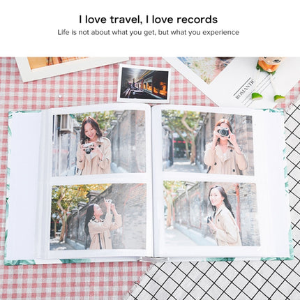 4D 6 inch Interstitial Photo Album 50 Pages for 200 PCS Photos Scrapbook Paper Baby Family Wedding Photo Albums(Flamingo)-garmade.com