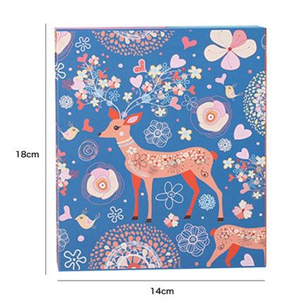 4D 6 inch Interstitial Photo Album 50 Pages for 200 PCS Photos Scrapbook Paper Baby Family Wedding Photo Albums(Sika Deer)-garmade.com