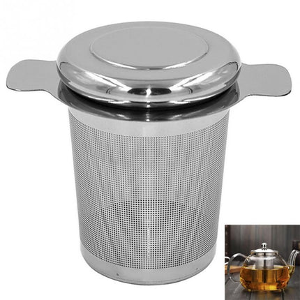 Tea Infuser Stainless Steel with Lid as Drip Tray Tea Strainer-garmade.com