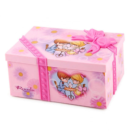 Girly Heart Dancing Girl Jewelry Storage Music Box, Style:Love(Pink)-garmade.com