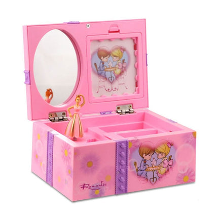 Girly Heart Dancing Girl Jewelry Storage Music Box, Style:Love(Purple)-garmade.com