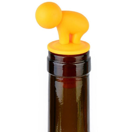 7 in 1 Cartoon Silicone Sealed Spiral Red Wine Stopper + Cup Feet Set, Random Color Delivery-garmade.com