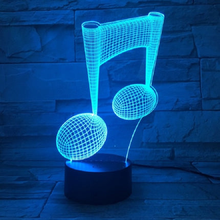 Music Note 3D Visual Light Touch Colorful Changing Decorative Table Lamp LED Night Light-garmade.com