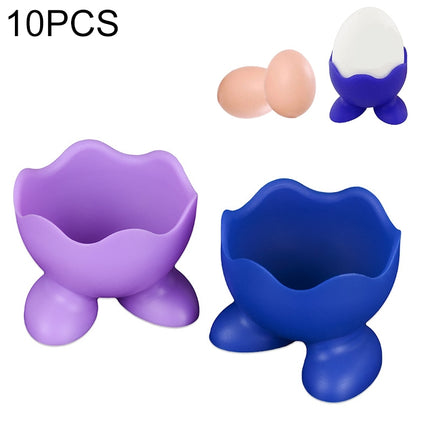 10 PCS Creative Environmentally Friendly Kitchen Gadgets Resistant Silicone Egg Cooker Food Grade Egg Tray Random Color Delivery-garmade.com