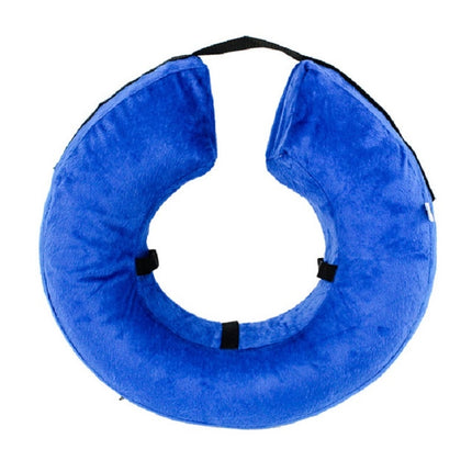 Dog Collar PVC Inflatable Pet Anti-snatch Collar, Size:S(Blue)-garmade.com
