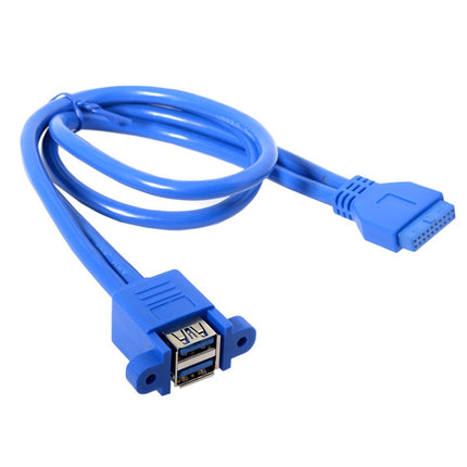 Motherboard 20pin Turn Double USB3.0 Extension Cable with Ear Baffle Cable-garmade.com