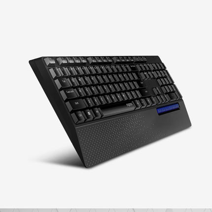 Rapoo 1860Pro Lightweight Portable Computer Notebook Office Home 2.4G Wireless High-efficiency Energy-saving Wireless Optical Keyboard and Mouse Set(Black)-garmade.com