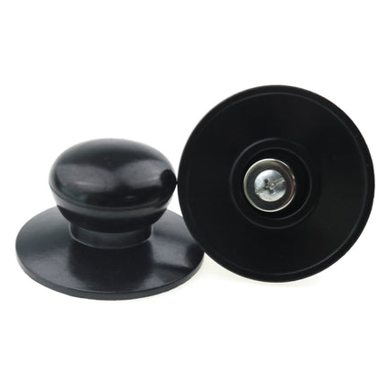 2 PCS Universal Pot Lid Handle Cap Hat Stainless Steel Fitting(Black)-garmade.com