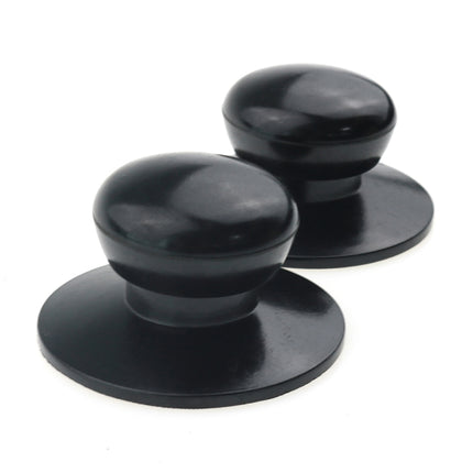 2 PCS Universal Pot Lid Handle Cap Hat Stainless Steel Fitting(Black)-garmade.com