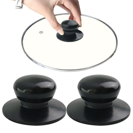2 PCS Universal Pot Lid Handle Cap Hat Stainless Steel Fitting(Black)-garmade.com