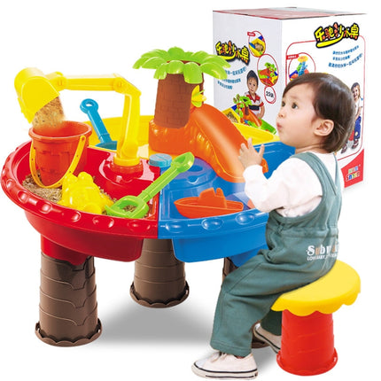 Outdoor Sandy Beach Table Toys Set for Kids(Tree and Round Table)-garmade.com