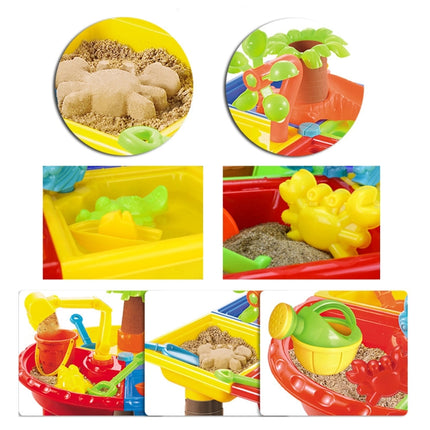 Outdoor Sandy Beach Table Toys Set for Kids(Tree and Round Table)-garmade.com
