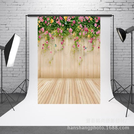 1.5m x 2.1m Simulation Wood Plank Flower Wall Photo Props Photography Background Cloth-garmade.com