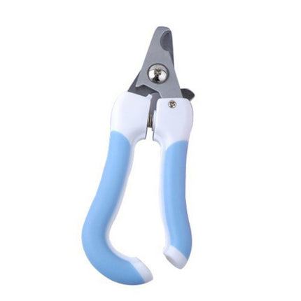 Two-piece Pet Toe Stainless Steel Cat and Dog Nail Clipper Filee, Size:S(Blue)-garmade.com