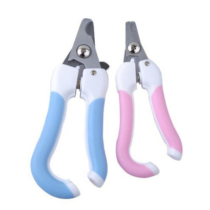 Two-piece Pet Toe Stainless Steel Cat and Dog Nail Clipper Filee, Size:S(Blue)-garmade.com