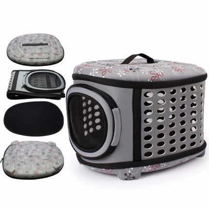 EVA Portable Folding Pet Tote Pet Carrier Bag(Gray)-garmade.com