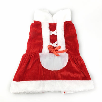 Christmas Dog Clothes for Small Dogs Santa Dog Costume Winter Pet Coats, Size:S(Red Girl)-garmade.com