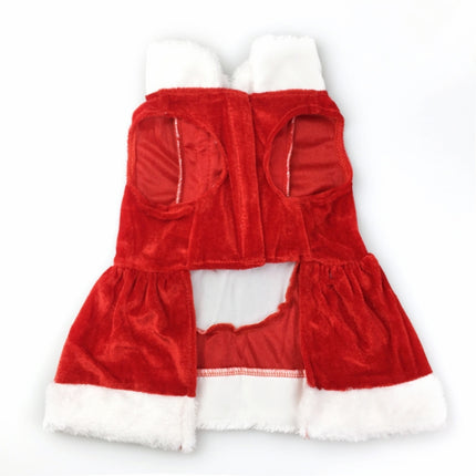 Christmas Dog Clothes for Small Dogs Santa Dog Costume Winter Pet Coats, Size:XXS(Red Girl)-garmade.com