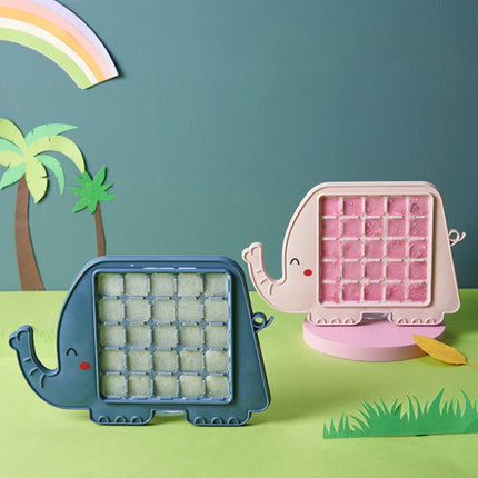Creative Cute Cartoon Animal Shape Ice Grid Summer Homemade Children DIY Juice Popsicle Mold, Style:Elephant(Pink)-garmade.com