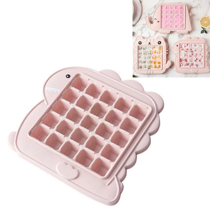 Creative Cute Cartoon Animal Shape Ice Grid Summer Homemade Children DIY Juice Popsicle Mold, Style:Dinosaur(Pink)-garmade.com