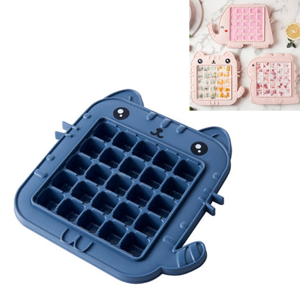 Creative Cute Cartoon Animal Shape Ice Grid Summer Homemade Children DIY Juice Popsicle Mold, Style:Kitten(Blue)-garmade.com