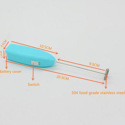 Electric Handheld Home Kitchen Egg Beater Mini Stainless Steel Egg Coffee Milk Tea Blender(Pink)-garmade.com