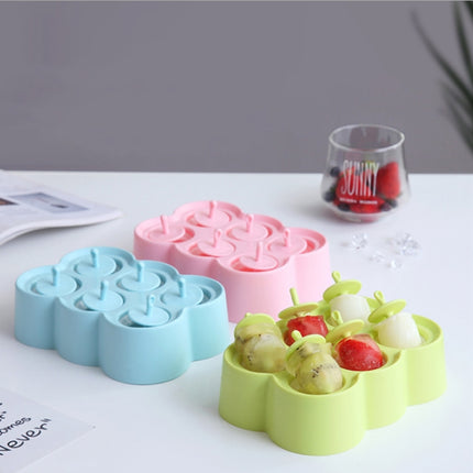 Mini DIY Creative Popsicle Mould Environmentally Friendly Silicone Ice Cube Ice Cream Mould, Style:Rectangular(Green)-garmade.com