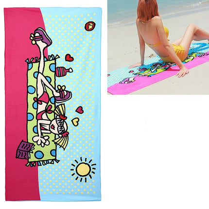 Summer Beach Towel Absorbent Microfiber Bath Towels Adult Quicky-dry Camping Large Swimming Shower Yoga Sport Towels(Sunny Girl)-garmade.com