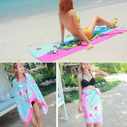 Summer Beach Towel Absorbent Microfiber Bath Towels Adult Quicky-dry Camping Large Swimming Shower Yoga Sport Towels(Sunny Girl)-garmade.com
