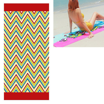 Summer Beach Towel Absorbent Microfiber Bath Towels Adult Quicky-dry Camping Large Swimming Shower Yoga Sport Towels(Wave Pattern)-garmade.com