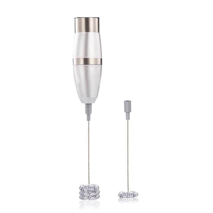 2 PCS Electric Milk Frother Foamer Double Spring Triple Spring Stainless Steel Mixer-garmade.com