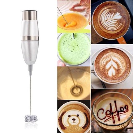 2 PCS Electric Milk Frother Foamer Double Spring Triple Spring Stainless Steel Mixer-garmade.com