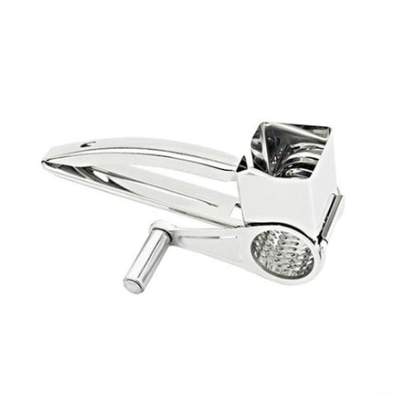 Cheese Grater Rotory Container Stainless Steel Hand-Crank Rotary Shredder with 7-8 holes-garmade.com