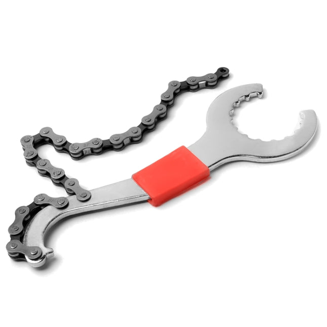 2 PCS Three-in-one Bicycle Integrated Bottom Shaft Flywheel Fixed Wrench Tail Hook Tool-garmade.com