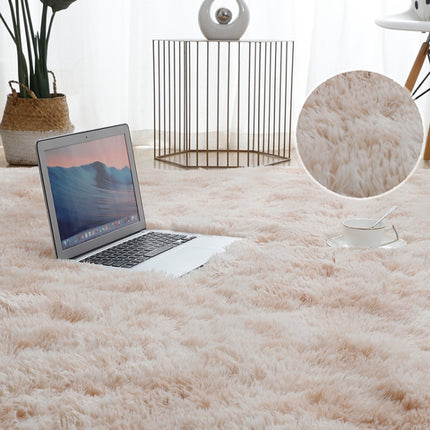 Luxury Rectangle Square Soft Artificial Wool Sheepskin Fluffy Rug Fur Carpet, Size:120x160cm(Khaki)-garmade.com