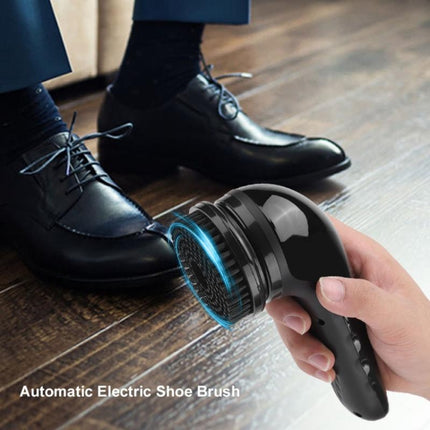 USB Rechargeable Electric Shoe Shine Multifunctional Handheld Leather Shoe Washer Care Shine(Black)-garmade.com