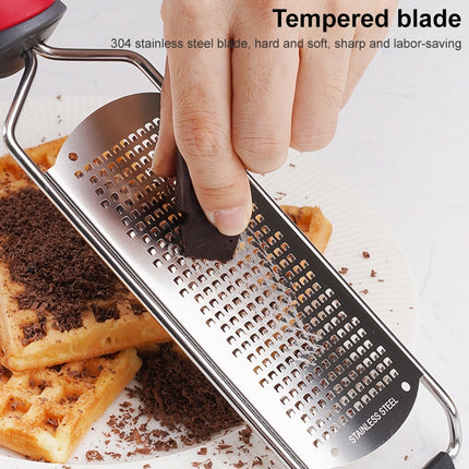 Cheese Grater Stainless Steel Blade Cheese Slicer Lemon Grater Chocolate Scraping Planer with Protective Cover(Black)-garmade.com