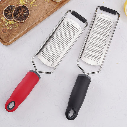 Cheese Grater Stainless Steel Blade Cheese Slicer Lemon Grater Chocolate Scraping Planer with Protective Cover(Black)-garmade.com